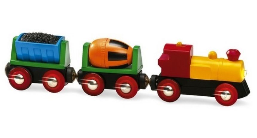 brio battery operated train and wagons